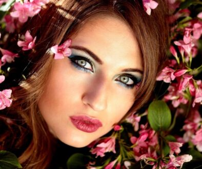 woman beauty flowers face makeup 1361904